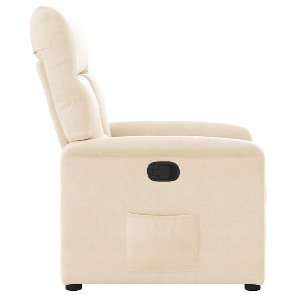 vidaXL Fauteuil verstelbaar microvezelstof beige