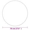 vidaXL Wandspiegel rond 70 cm glas