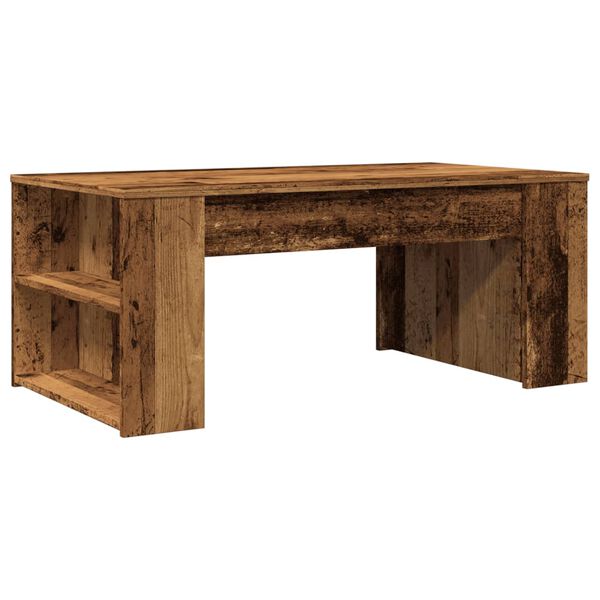 vidaXL Salontafel 102x55x42 cm bewerkt hout oud houtkleurig