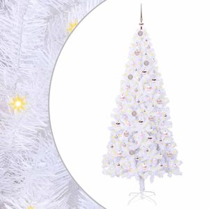 vidaXL Kunstkerstboom met 300 LED Wit 210 cm PVC en staal
