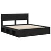 vidaXL Bedframe met matras Zwart 180 x 200 cm Massief grenenhout