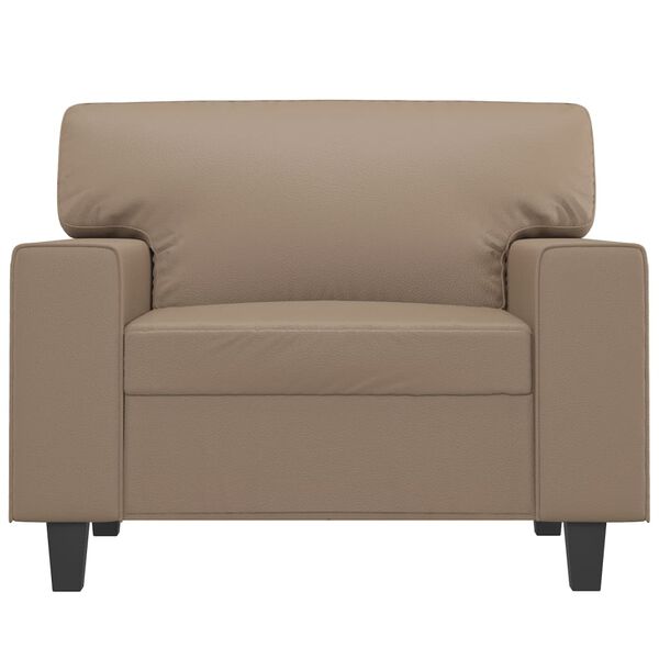 vidaXL Fauteuil 60 cm kunstleer cappuccinokleurig