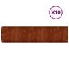 vidaXL Gazonrand 10 pcs 25 x 103 cm weervast staal Roestig
