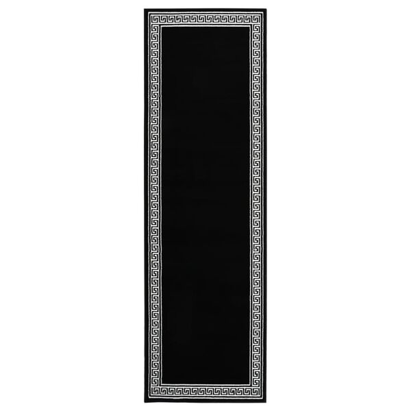 vidaXL Tapijtloper 80x300 cm BCF zwart met motief