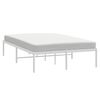 vidaXL Bedframe metaal wit 135x190 cm