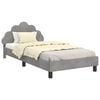 vidaXL Bedframe voor kinderen met hoofdbord Lichtgrijs 80 x 200 cm