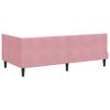 vidaXL Hoekbedframe met hoofdeinde Roze 90 cm x 190 cm Fluweel