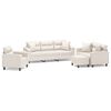 vidaXL 4-delige Loungeset met kussens microvezelstof beige