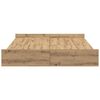 vidaXL Opbergbedframe met lade Artisan Eiken 160 x 200 cm Bewerkt hout