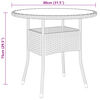 vidaXL 5-delige Bistroset poly rattan en gehard glas zwart