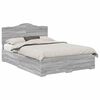 vidaXL Bedframe met lade Grijs Sonoma 150 x 200 cm Bewerkt hout
