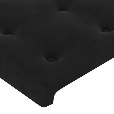 vidaXL Hoofdbord LED 180x5x78/88 cm fluweel zwart