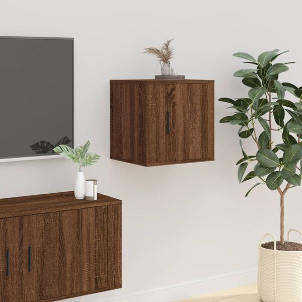 vidaXL Tv-wandmeubels 2 st 40x34,5x40 cm bruin eikenkleur