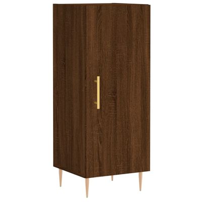 vidaXL Hoge kast 34,5x34x180 cm bewerkt hout bruin eikenkleur