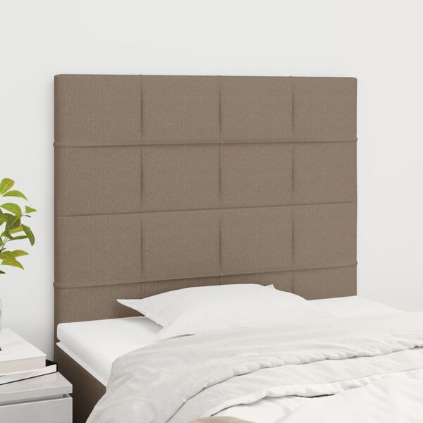 vidaXL Hoofdbord taupe 100x5x118/128 cm Stof