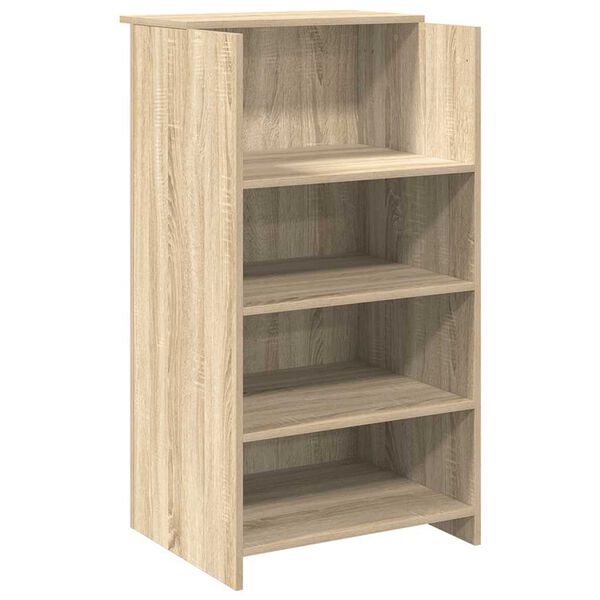 vidaXL Receptiebalie Sonoma Eiken 55x50x103,5 cm Bewerkt Hout