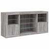vidaXL Dressoir met LED-verlichting 142,5x37x67 cm grijs sonoma