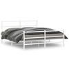 vidaXL Bedframe met hoofd- en voeteneinde&nbsp;metaal wit 150x200 cm