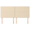 vidaXL Hoofdbord cr&egrave;me 200x5x118/128 cm stof
