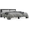 vidaXL Bedframe bewerkt hout metaal zwart 180x200 cm