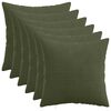 vidaXL Kussensloop 6 st HEERLEN Groen 30 x 30 cm corduroy