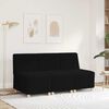 vidaXL Modulaire bank zonder armleuningen zwart 55 cm gekrulde wolachtige stof