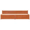 vidaXL Bedframe Wasbruin 205.5 x 95.5 x 51 cm Massief grenenhout