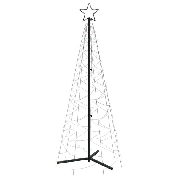 vidaXL Kegelkerstboom 200 LED's meerkleurig 70x180 cm