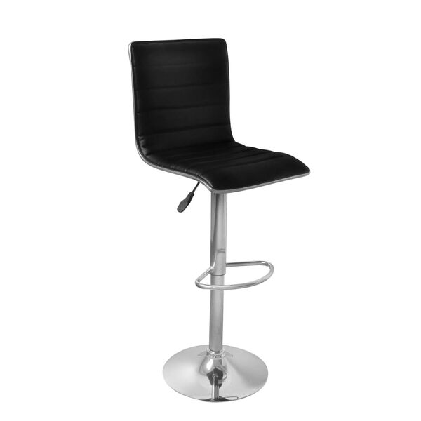 vidaXL Barstoelen 2 st kunstleer zwart