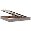 vidaXL Opslag bed met matras met hoofdeinde Taupe 200 x 200 cm Stof