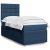 vidaXL Boxspring met matras stof blauw 100x200 cm