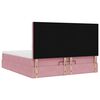 vidaXL Ottoman bed met matrassen en LED's 180x200cm fluweel roze
