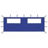 vidaXL Prieelzijwand met ramen 6x2 m blauw