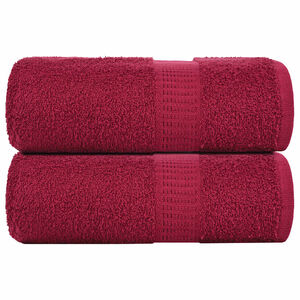vidaXL Washandjes FROGN 2 st 30x30 cm 360 g/m&sup2; bordeaux