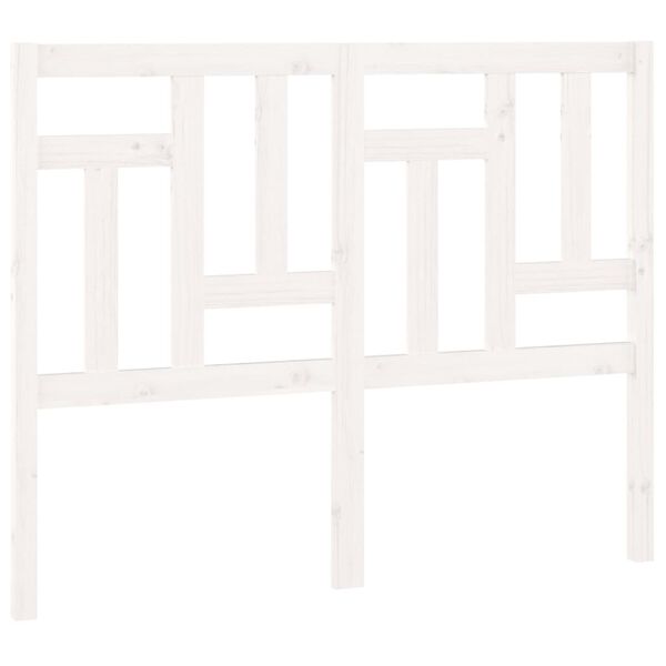 vidaXL Hoofdbord 125,5x4x100 cm massief grenenhout wit
