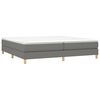 vidaXL Boxspring met matras stof donkergrijs 200x200 cm