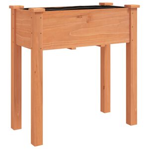 vidaXL Plantenbak met voering 71x37x76 cm massief vurenhout bruin