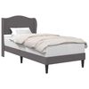 vidaXL Bedframe met hoofdeinde Grijs 100 x 200 cm Kunstleer