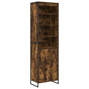 vidaXL Hoge Kasten Rook Eik 60 x 36 x 200 cm Bewerkt hout