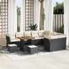 vidaXL Tuin Sofa Set 12 pcs Zwart poly rattan