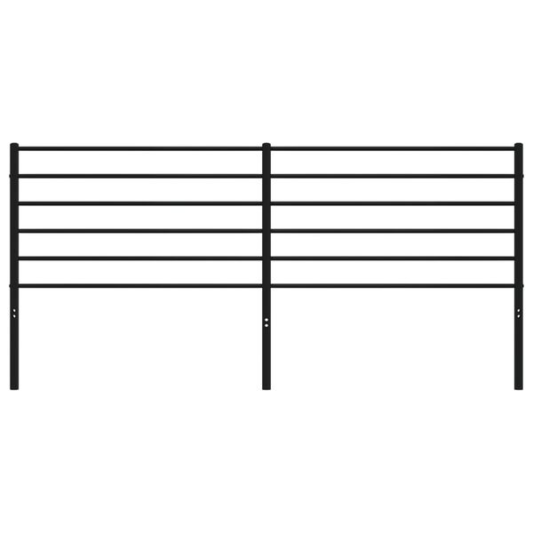 vidaXL Vervangend hoofdbord metaal zwart 200 cm