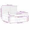 vidaXL Boxspring bed met matras Donkerblauw 180 x 200 cm Fluweel