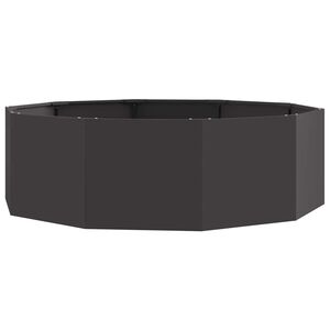 vidaXL Plantenbak Zwart 120 x 120 x 35 cm Staal