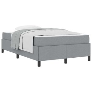 vidaXL Boxspringbed Lichtgrijs 120 x 200 cm Stof