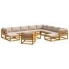 vidaXL Bankstel 12 st Naturel Massief Acaciahout