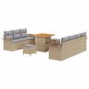vidaXL Tuin Sofa Set 10 st 9-Aantal zitplaatsen Beige en Licht Grijs