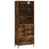 vidaXL Hoge kast 69,5x34x180 cm bewerkt hout gerookt eikenkleurig