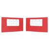 vidaXL Party Tent Zijwand 2 st 400 x 195 cm Rood PE en staal