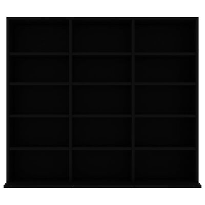 vidaXL Cd-kast 102x23x89,5 cm bewerkt hout zwart