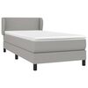 vidaXL Boxspring met matras stof lichtgrijs 80x200 cm